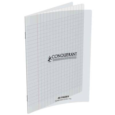 Cahier couverture polypro 240 x 320 mm 96 pages 90g seyès incolore - CONQUÉRANT