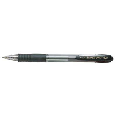 Stylo à bille rétractable Super Grip Pointe moyenne noir - Pilot