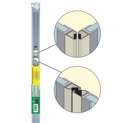Joints aimantés pour porte de douche - 2M - EP 5-8MM - GEB - 512364