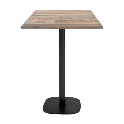 Mange-debout pied noir 60x60cm vieux plancher - intérieur - RestooTab