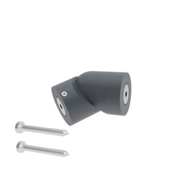 Articulation main courante aluminium gris foncé - Ø 40 mm - Gedimat