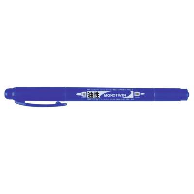 Marqueur Permanent MONO twin 0,8 et 0,4 mm Bleu - TOMBOW