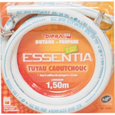 Tuyau flexible gaz caoutchouc butane/propane - 1,5m 6x12mm - Gedimat - DIPRA