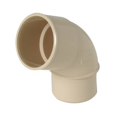 Coude PVC pour tube de descente de gouttière NICOLL diam.50mm angle 67°30 mâle femelle coloris sable - Gedimat