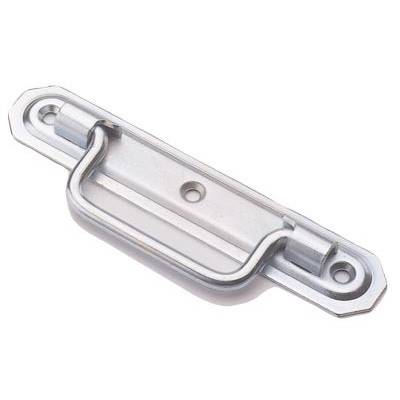 Poignée à arrêt platine emboutie MONIN acier zingué - 190x36 mm - 7352-733060