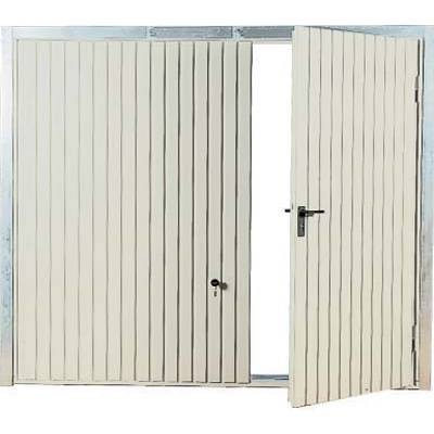 Porte de garage basculante débordante CONFORT avec portillon droit - Gedimat - NOVOFERM