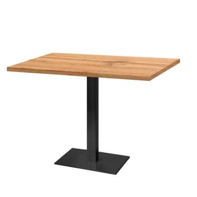 Table pied noir 120x70cm chene armor - intérieur - RestooTab