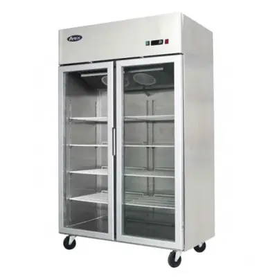 Armoire froid positif 2 portes vitrées 589×622mm - MCF8605GR - Atosa