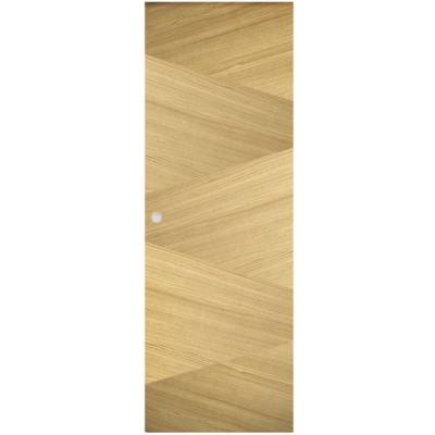 Porte coulissante pleine TORRES plaqué bois chêne - 204 X 73 cm - Gedimat - SOGAL