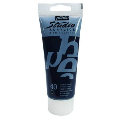 Peinture Studio Acrylique Tube Gris de Payne 100 ml - PÉBÉO