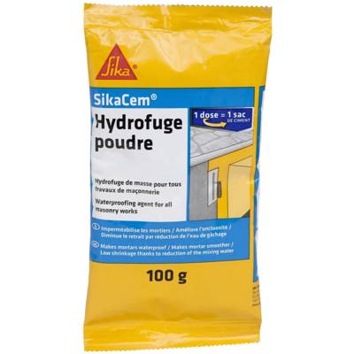 Hydrofuge de masse en poudre SIKACEM - dose de 100g - Gedimat
