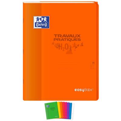 Cahier TP esaybook agrafé 24x32cm 80 p 90-120G seyès/uni couleurs aléatoires