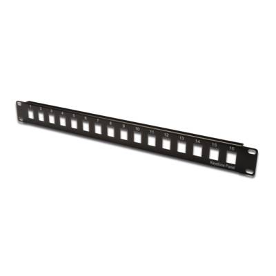 Panneaux non blindé connexions Keystone pour rack 19"16 ports Noir
