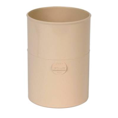 Manchon PVC femelle femelle pour tube de descente de gouttière diam.100mm coloris sable - Gedimat