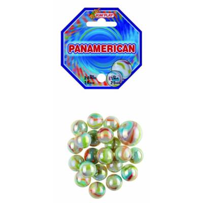 Sachet de 20 billes 16mm + 1 calot 25 mm PANAMERICAN