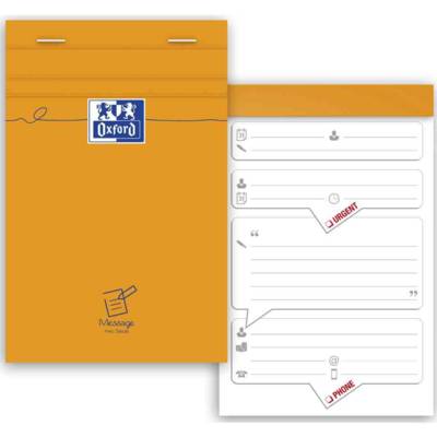 Bloc message agrafé 110 x 170 mm 80 feuilles 80g orange