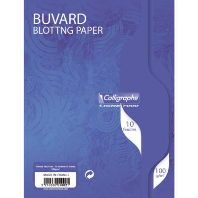 Sachet 10 buvards blanc 16x21 100g