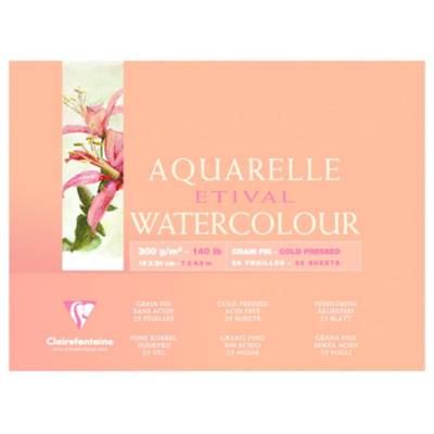 Bloc Etival grain fin 18x24 25 feuilles 300g encollé 4 côtés