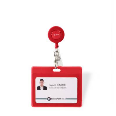 Lot de 30 Porte-badge souple - 103 x 82,5 mm - Rouge