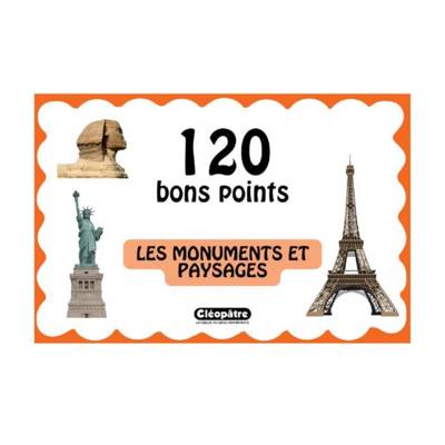 Lot de 120 bons points – Les monuments et paysages