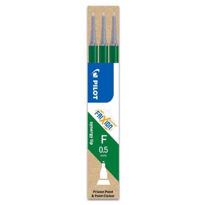 Set de 3 Recharges friXion Point (BLS-FRP5) Pointe Aiguille Fine Vert
