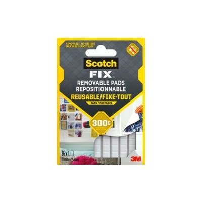Tampon adhésif fixe tout repositionnable 36 pastilles blanc - 11x15mm - Gedimat - 3M SCOTCH