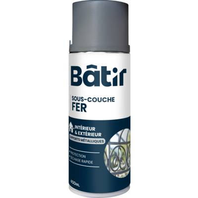 Peinture technique aérosol sous couche fer - bombe de 400ml - Gedimat