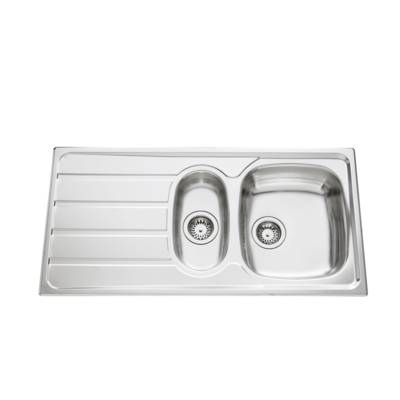 Evier à encastrer MONTEBELLO 1/2 cuve + 1 égouttoir inox lisse - Gedimat - JS