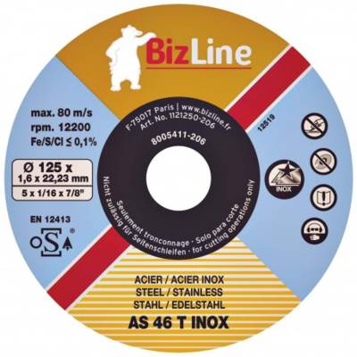 Pack de 10 disques à tronçonner pour inox et metal - Ø 125mm