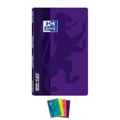 Carnet OPENFLEX 9x14cm Piqûre 96 pages 90g petits carreaux Coloris aléatoire - OXFORD
