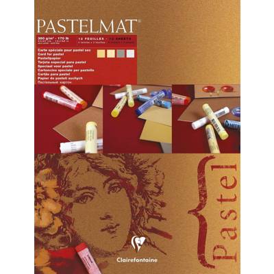 Bloc Pastelmat 12 Feuilles 360g 30x40cm couleurs assorties 4 teintes