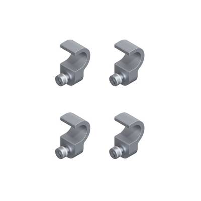 Fixation NEW RONDO alu anodisé pour verre acrylique - 4 pièces - Gedimat - SOGEM