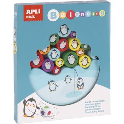 Jeu d'équilibre en bois - balancier - thème pingouins