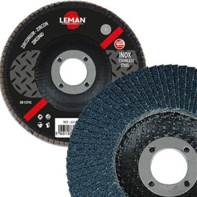 Disque à lamelles plat zirconium D125 grain 80 - Gedimat - LEMAN