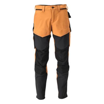 Pantalon de travail avec poches genouillères MASCOT Customized - 22379-311/2-Noir / Orange-45-76