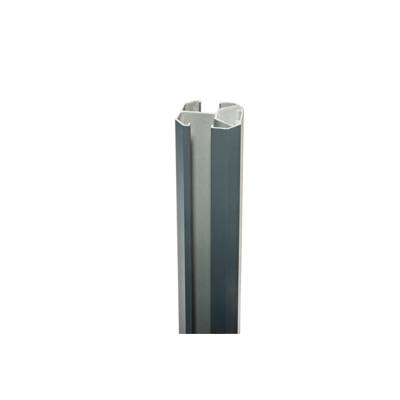 Poteau 3 en 1 alu pour clôture gris anthracite - Gedimat