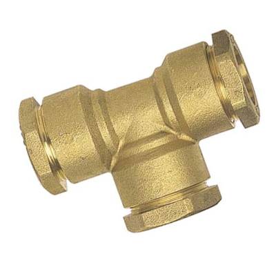 Té laiton brut pour tube polyéthylène diam.25mm en vrac 1 pièce - Gedimat - BOUTTE