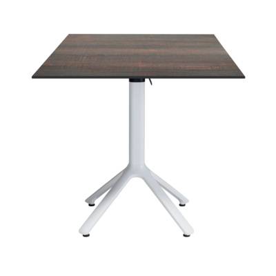 Table rabattable pied blanc 70x70cm hypster bronze - terrasse - RestooTab