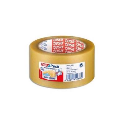 Ruban adhésif PVC colle caoutchouc naturel 65 microns, H50 mm x L66 m transprent