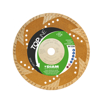 Disque diamant TOP LINE spécial tuiles Ø125 mm alésage 22.23 mm - Gedimat - DIAM INDUSTRIES