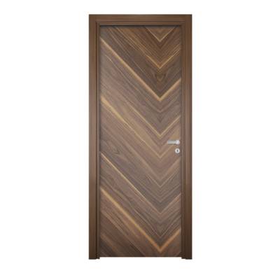 Bloc-porte pleine SUMBA plaqué bois noyer Hui.72 à 100 mm - 204 x 73 cm - gauche poussant - Gedimat