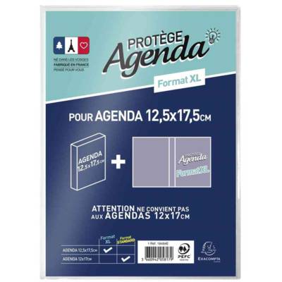 Protège-agenda XL 125x175mm PVC Transparent