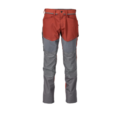 Pantalon de travail avec poches genouillères MASCOT Customized - 22479-230-40-82-Rouge/Noir