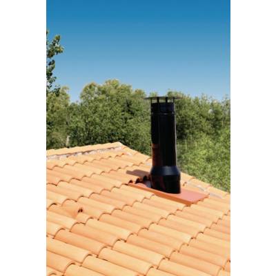 Sortie de toit ronde STI H800. pente 50 à 70% Ø230 POUJOULAT STI50.S230DOM NOIR - 31230752 - Maxoutil