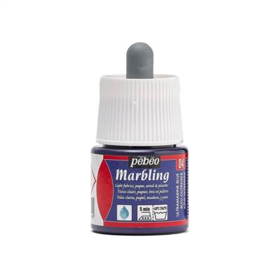 Flacon Marbling 45ml Peinture à Effet Marbré Peinture Bleu Outremer Brillante