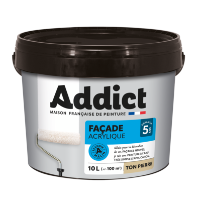 Peinture façade acrylique ADDICT ton pierre - Gedimat - RECA