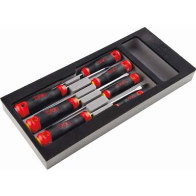 Module mousse 1/3 de 7 tournevis bi-matière fente et pozidriv SAM - TPZJ7MM - Maxoutil