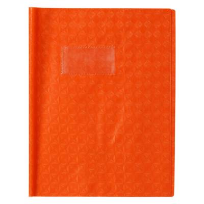 Protège-cahier Grain Losange 18/100ème 17x22 orange - CLAIREFONTAINE