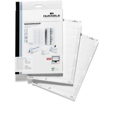 Etui 20 Planches d'impression (540) Badges 30 x 60 mm,