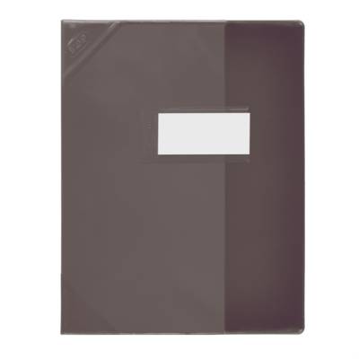 Protège-cahier PVC 150 Strong Line A4  (21x29,7 cm) marque page Translucide noir